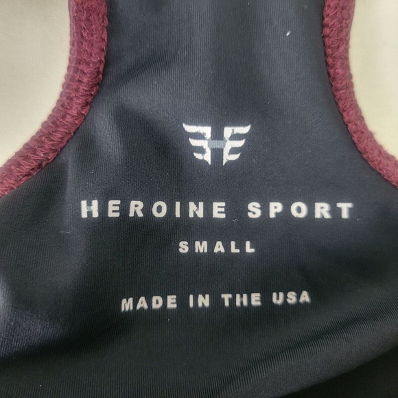 Heroine Sport Womens Sports Bra Size Small Plum Racerback Wireless Activewear - Picture 8 of 11